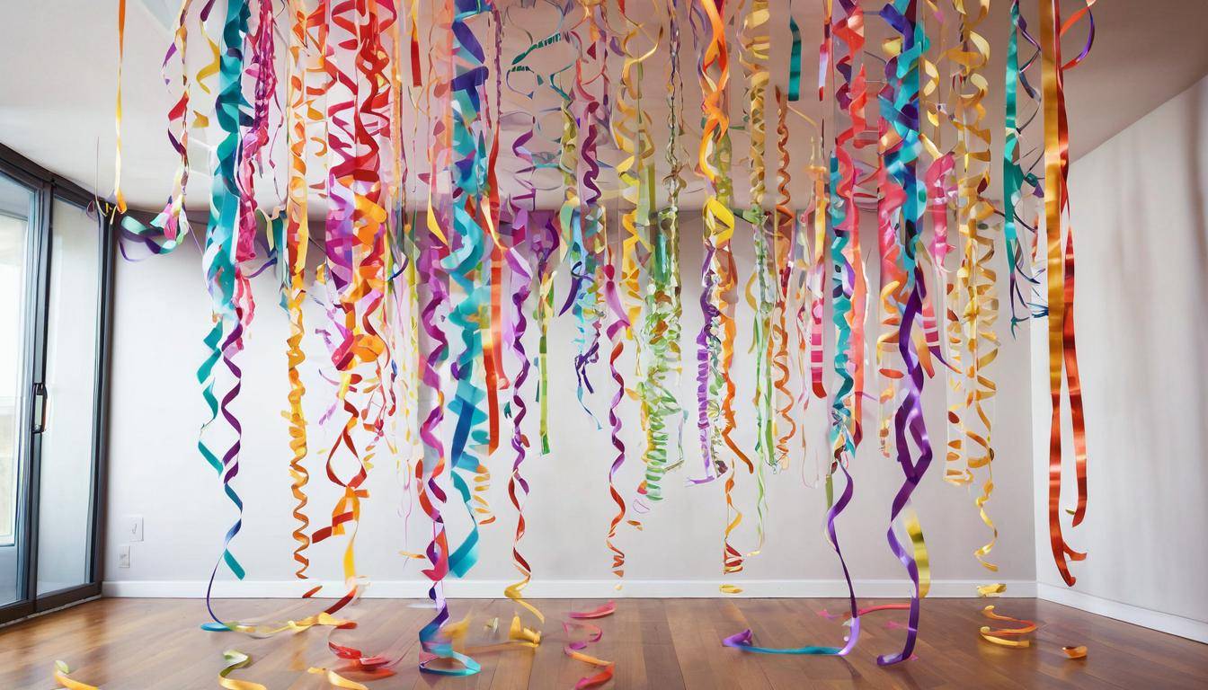Colorful fluttering streamers