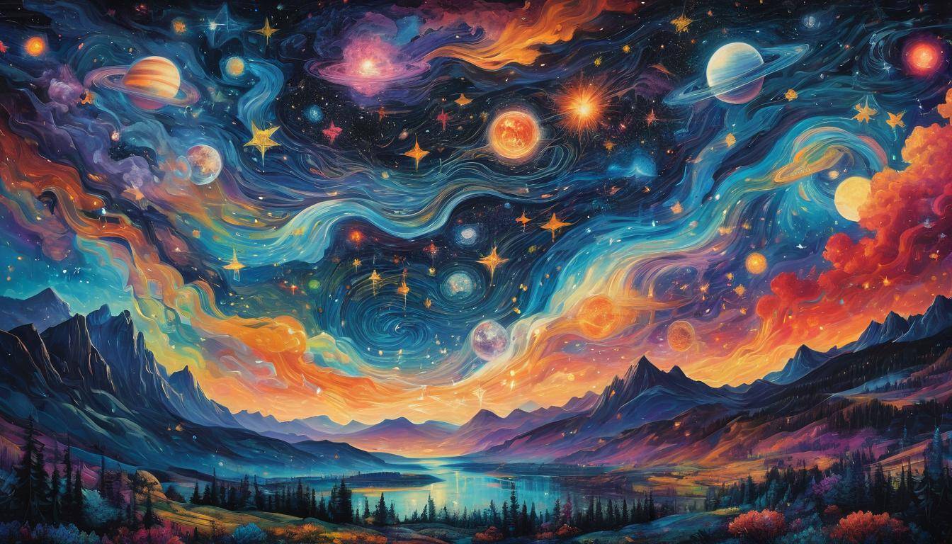 Colorful multiverse sky